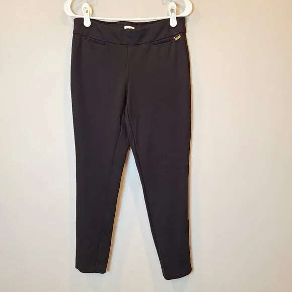 anne klein black dress pants Anne Klein Women's Pull ON Hollywood Waist Slim Ankle Pant, Asphalt main image 0